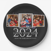 Assiettes En Carton Elégant Feu d'artifice moderne Joyeux Nouvel An Tr (Devant)