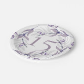 Assiettes En Carton Élégant feuillage pourpre Quinceañera (Angle)