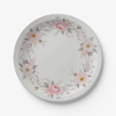 Assiettes En Carton Élégant fleur sauvage Floral Pattern mariage d'été (Devant)