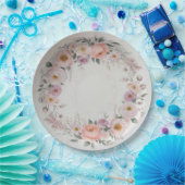 Assiettes En Carton Élégant fleur sauvage Floral Pattern mariage d'été (Fête)