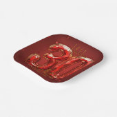 Assiettes En Carton Elegant Gemstone Ruby and Gold 30th Birthday (Angulaire)