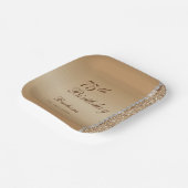 Assiettes En Carton Elégant Gold 75e anniversaire (Angulaire)