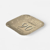 Assiettes En Carton Elégant Gold 90e anniversaire (Angulaire)