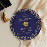 Assiettes En Carton Élégant Gold Blue Nurse Docteur Docteur<br><div class="desc">Faites de votre fête de remise des diplômes 2025 une expérience inoubliable avec cette suite moderne. Doté d'un confetti d'or sur un arrière - plan bleu et d'une calligraphie élégante, il saisit parfaitement la brillance de votre succès. La conception peut être adaptée à vos besoins et préférences spécifiques. Veuillez contacter...</div>