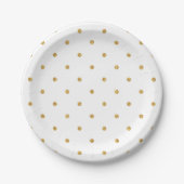 Assiettes En Carton Elégant Gold Foil Dots Metallic Hostess Entertain (Devant)