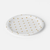 Assiettes En Carton Elégant Gold Foil Dots Metallic Hostess Entertain (Angle)