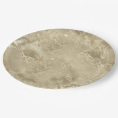 Assiettes En Carton Élégant Gold Metallic Motif Holiday (Angle)