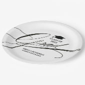 Assiettes En Carton Élégant grade de calligraphie (Angle)