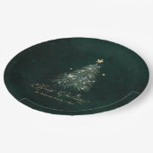 Assiettes En Carton Elegant Green Christmas (Angle)