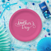 Assiettes En Carton Élégant Happy Mère's Day Calligraphie Plaque papie (Fête)