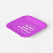 Assiettes En Carton Elégant Joyeux Anniversaire Nana Script Simple Chi (Angulaire)