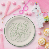 Assiettes En Carton Elegant Joyeux et Bright script vacances personnal (Fête)