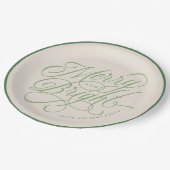 Assiettes En Carton Elegant Joyeux et Bright script vacances personnal (Angle)