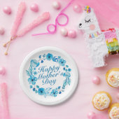 Assiettes En Carton Elégant Joyeux Fête des Mères Plaque de papier flo (Fête)