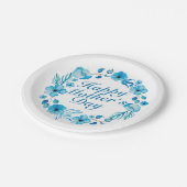 Assiettes En Carton Elégant Joyeux Fête des Mères Plaque de papier flo (Angle)