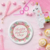 Assiettes En Carton Elégant Joyeux Fête des Mères Plaque de papier flo (Fête)