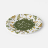 Assiettes En Carton Élégant Joyeux Noël Tropical (Angle)