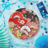 Assiettes En Carton Élégant Kimono d'automne japonais (Fête)