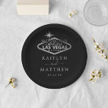Assiettes En Carton Elégant Las Vegas Destination Mariage<br><div class="desc">Célébrez dans le style avec ces assiettes en papier mariage modernes et très tendance. Ce design est facile à personnaliser avec votre libellé d'événement spécial et vos invités seront ravis quand ils verront ces fabuleuses assiettes.</div>