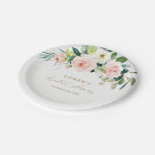 Assiettes En Carton Élégant Lavis Floral Aquarelle pour Enterrement de (Angle)