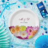 Assiettes En Carton Élégant Mariage Dahlia Florals (Fête)