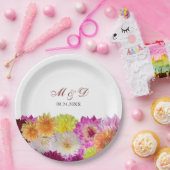 Assiettes En Carton Élégant Mariage Dahlia Florals (Fête)