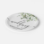 Assiettes En Carton Elégant Mariage de verdure (Angle)