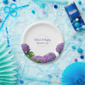 Assiettes En Carton Élégant Mariage d'Hydrangée violette (Fête)