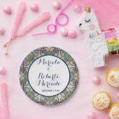 Assiettes En Carton Élégant Mariage Floral Mexicain Talavera (Fête)