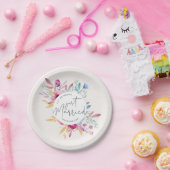 Assiettes En Carton Élégant Mariage marié | Plaque papier (Fête)