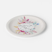 Assiettes En Carton Élégant Mariage marié | Plaque papier (Angle)