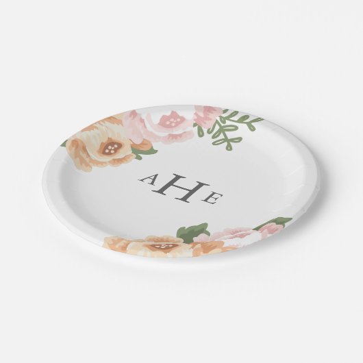 Assiettes En Carton Élégant Mariage Mason Jar (Angle)