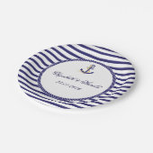 Assiettes En Carton Élégant Mariage nautique (Angle)