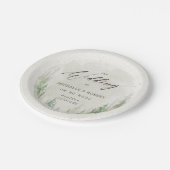 Assiettes En Carton élégant mariage photo de pins rustiques (Angle)