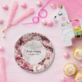 Assiettes En Carton Élégant Mariage Pink Peonies (Fête)