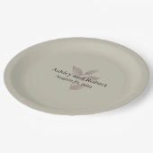 Assiettes En Carton Élégant Mariage vert Sage (Angle)