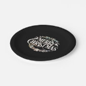 Assiettes En Carton elegant Merry Christmas (Angle)