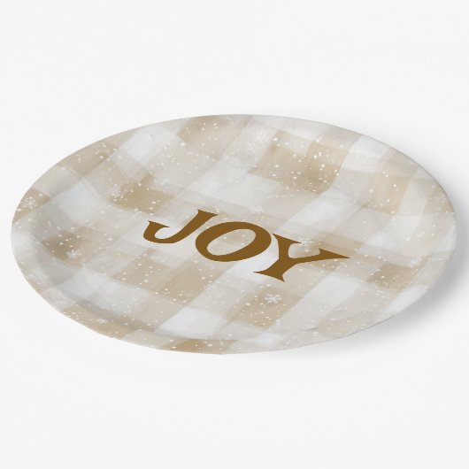 Assiettes En Carton Elegant Merry Christmas Text Paper Plates (Angle)