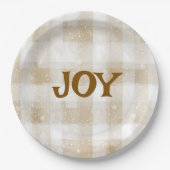 Assiettes En Carton Elegant Merry Christmas Text Paper Plates (Devant)