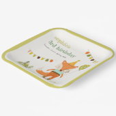 Assiettes En Carton Élégant mignon Woodland Fun Party Fox Anniversaire (Angulaire)
