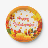 Assiettes En Carton Élégant moderne Thanksgiving populaire (Devant)