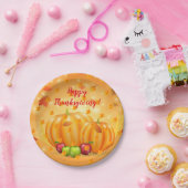 Assiettes En Carton Élégant moderne Thanksgiving populaire (Fête)