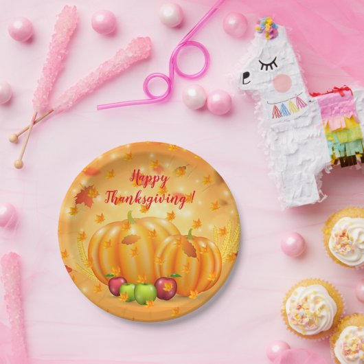 Assiettes En Carton Élégant moderne Thanksgiving populaire (Fête)