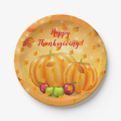 Assiettes En Carton Élégant moderne Thanksgiving populaire (Devant)