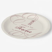 Assiettes En Carton Elegant Monogram Calligraphy Wedding (Angle)