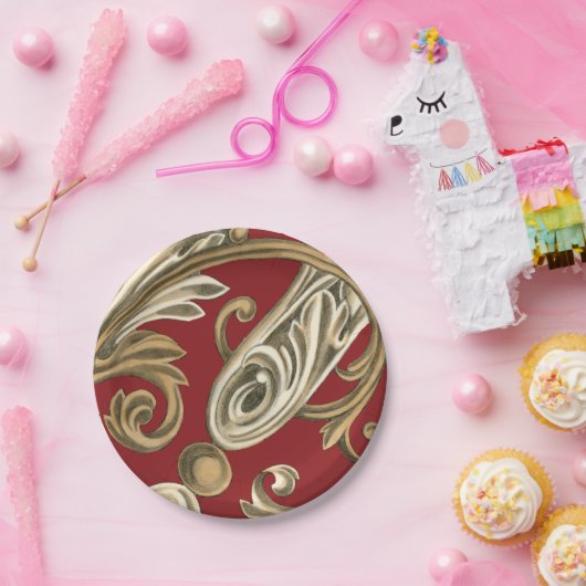 Assiettes En Carton Elégant Motif Botanique avec Foliage Tan (Fête)