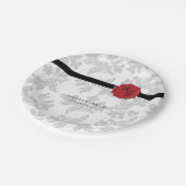 Assiettes En Carton Élégant Motif et Mariage de sceau de cire (Angle)