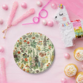 Assiettes En Carton Élégant Motif floral (Fête)