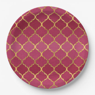 Assiettes En Carton Elégant or tendance fausse parties scintillant qu