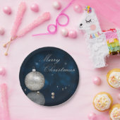 Assiettes En Carton Élégant ornement Parties scintillant d'argent - Pl (Fête)